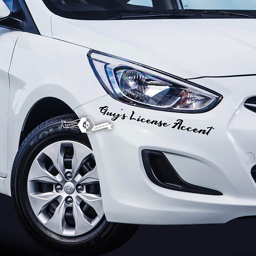 Lettering Decal Sticker Emblem Logo Vinyl Accent For Hyundai