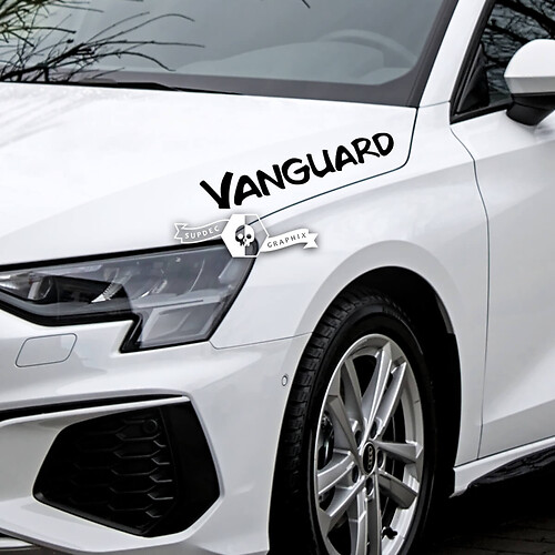 Hood Lettering Decal Sticker Emblem Logo Vinyl Vanguard For Audi