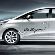 Pair Doors Lettering Go Beyond Emblem Logo Vinyl Decal Sticker 3