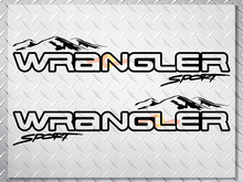 Pair Jeep Wrangler Unlimited Off Road Vinyl Hood Stickers Decals 2