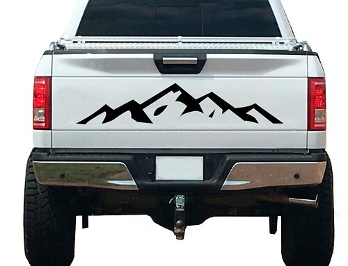 Mountain Nature Forest Graphic Sticker Decal Vinyl Fits Tailgate Trailer RV Camper