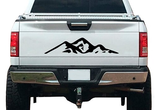 Mountain Nature Forest Graphic Sticker Decal Vinyl Fits Tailgate Trailer RV Camper