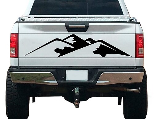 Mountain Nature Forest Graphic Sticker Decal Vinyl Fits Tailgate Trailer RV Camper