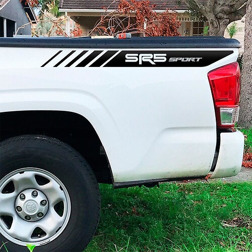 Tacoma SR5 Sport Toyota Truck 4x4 Decals Vinyl PreCut Stickers Bedside Set 2Pcs