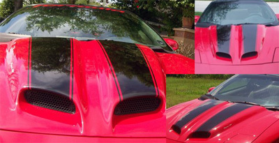 Hood stripes with pin stripe for 98-03 Firebird Ram