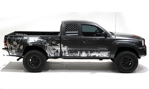 Toyota Tacoma 2005-2018 Long Bed Custom Half Side Sticker Decal Truck Wrap 4 Door
