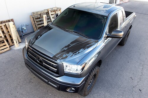 Toyota Tundra 2005-2018 graphics HOOD Distressed Sticker Decal model
