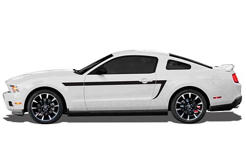 Ford Mustang (2010-2014) Custom Vinyl Sticker Decal Wrap Kit - Front Stripe