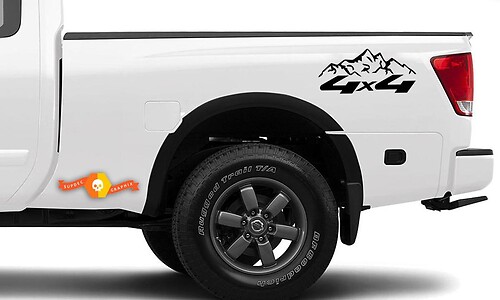 4X4 Off Road Mountain Vinyl Stickers Decals Fits to Nissan, Toyota, Chevy, GMC, Dodge, Ford