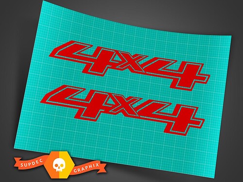 New Red 4X4 Off Road Decal Sticker 4WD Truck Ford Chevy Dodge Toyota GMC Logo