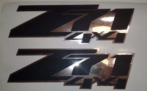 Z71 4x4 Sticker Decal sandpaper and chrome silverado CHEVROLET CHEVY (set)
