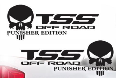 Toyota TSS Truck Off-Road Racing Tacoma Tundra The Punisher Decal Vinyl Stickers Decals