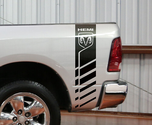Dodge Ram 1500 2500 3500 Hemi 4x4 Decal Truck Bed Stripe Vinyl Sticker Racing D5
