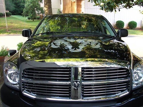 Truck vinyl hood Sticker Decal Dodge Ram mopar rebel hemi logo Graphics 5.7 Daytona Rt S