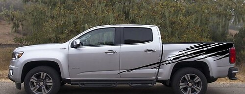 RIPPED Upper Rear Truck Bed Vinyl Graphics Kit Stickers Decals Stripes for Chevy Colorado