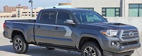 2015-2018 STORM Toyota Tacoma Pannello superiore della porta Adesivo Decalcomania Qualsiasi colore Kit grafico a strisce in vinile
