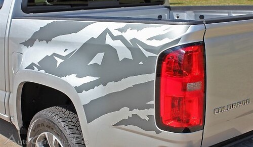 ANTERO Truck Bed Mountain Chevy Colorado Vinyl Graphic Stickers Decals Stripe 2015-2016