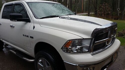 2009-2018 DODGE RAM HOOD SPEARS Sticker Decal Stripes 5.7 HEMI