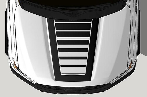 Ford F-150 (2015-2017) Vinyl Hood Sticker Decal Wrap Kit - Strobe