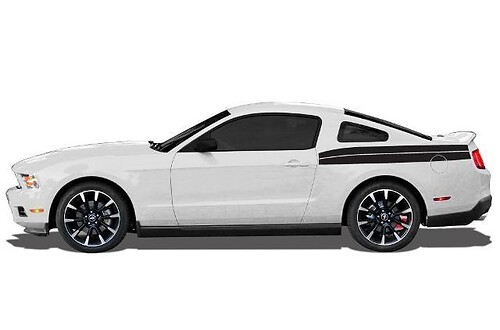 Ford Mustang (20) Custom Vinyl Sticker Decal Wrap Kit - Rear Double Stripe