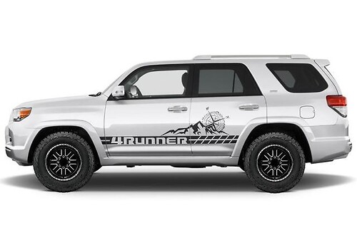 Toyota 4runner (2010-2017) Custom Vinyl Sticker Decal Wrap Kit - Mountain Stripe