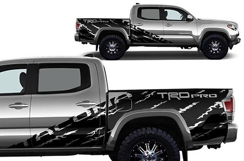 TOYOTA Tacoma (2016-2020) Side Vinyl Sticker Decal Wrap Kit TRD Pro Sport Off Road