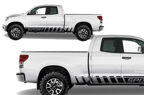 Toyota Tundra (2007-2013) Custom Vinyl Sticker Decal Wrap Kit - Sport Rocker
