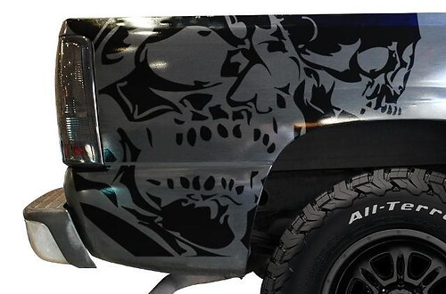 Chevrolet Silverado 1999-2007 Custom Vinyl Sticker Decal Wrap Kit - Double Skull