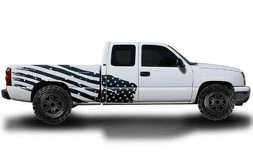 Chevrolet Silverado 1999-2007 Custom Vinyl Sticker Decal Wrap Kit - Patriot