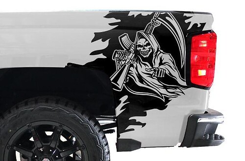Chevy Silverado (2014-2017) Custom Vinyl Sticker Decal Wrap Kit - Reaper
