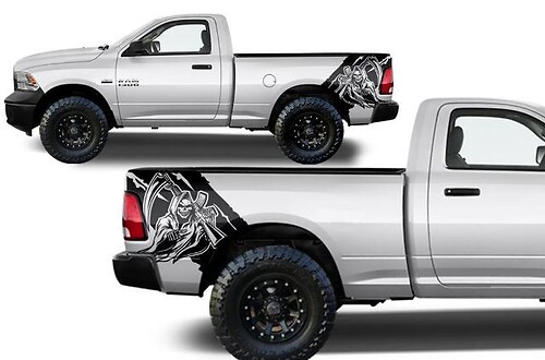 DODGE RAM 1500/2500 (2009-2018) CUSTOM VINYL Sticker Decal KIT - REAPER