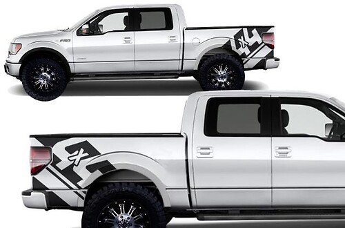 Ford F-150 (2009-2014) Custom Vinyl Sticker Decal Wrap Kit - 4x4