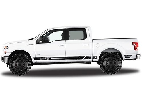 Ford F-150 (2015-2017) Supercrew 5.5 Bed Custom Vinyl Sticker Decal Wrap Kit - F150 Rocker