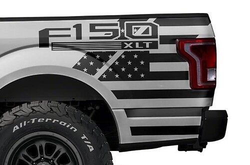 Ford F-150 (2015-2017) Vinyl Rear Sticker Decal Wrap Kit - F-150 Usa Quarter
