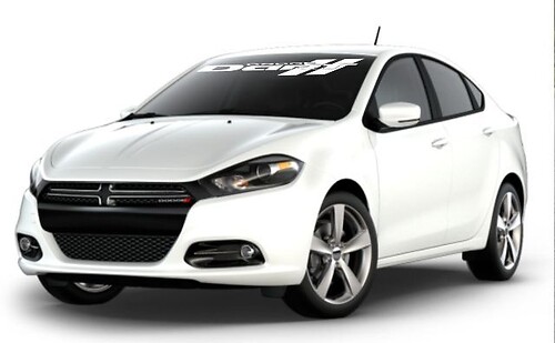 Dodge Dart Whindshield Vinyl Decal Sticker (white Color)