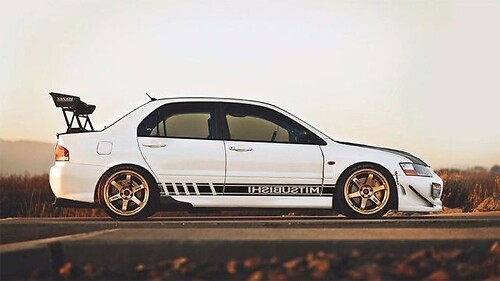 2X Multiple Color Graphics Mitsubishi Lancer EVO Mirage Car Racing Decal Sticker