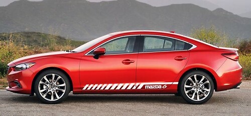 Racing Graphic Stripe Car Side Vinyl Decal Sticker for Mazda 6 2014 - 2018