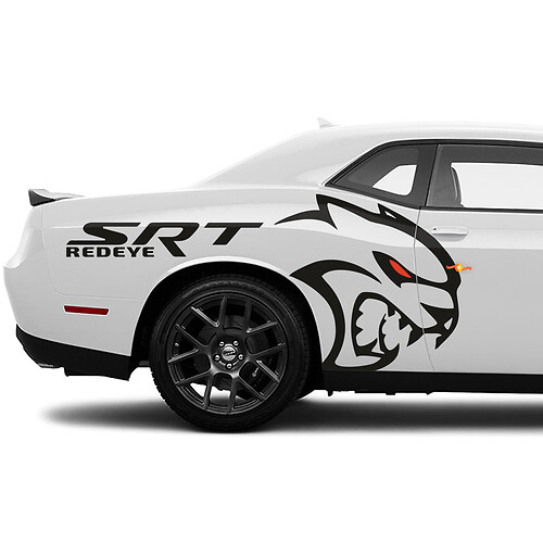 SRT REDEYE Hellcat Side Rear Fender Decals Stickers Graphics for Dodge Challenger