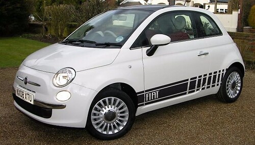 2X Njira Zambiri Za Mau A FIAT 500 500X I24 Abarth Racing Vinyl Decal Sticker
