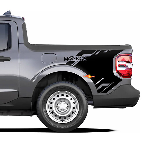 Side Bed Ford Maverick 2022-up Vinyl Decals Stickers Graphic 2