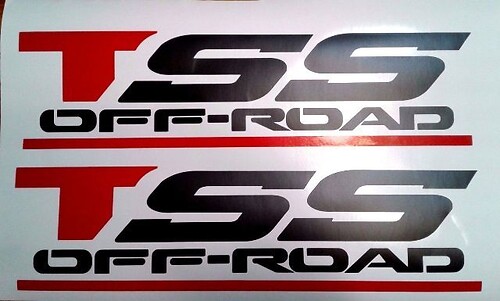 Tss Off Road Decals Stickers, Black Matt Set 1
