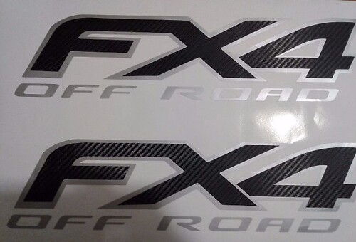 Ford fx4 off road Sticker Decal carbon fiber, sport chome truck ( SET)
