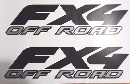 ford fx4 off road Sticker Decal Matt black and gray, sport chome truck ( SET)
