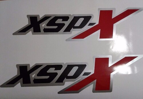XSP-X decal stickers, hitam mat merah dan abu-abu TOYOTA TUNDRA TACOMA (set)
