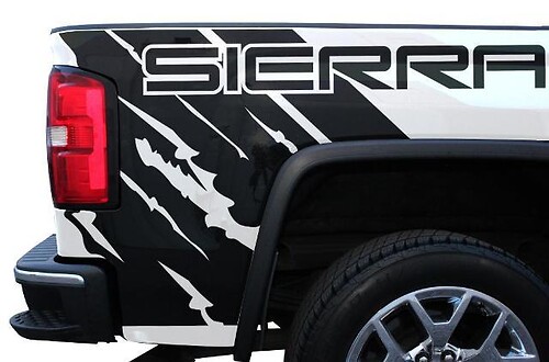 Gmc Sierra (2014-2017) Custom Vinyl Sticker Decal Wrap Kit - Sierra Quarter
