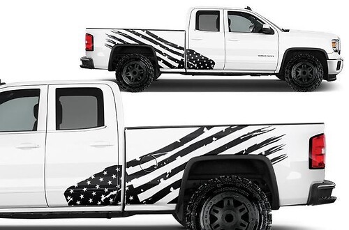 Gmc Sierra 2014-2017 Custom Vinyl Sticker Decal Wrap Kit - Patriot