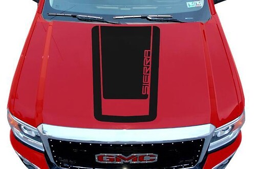 Gmc Sierra (2014-2017) Custom Vinyl Hood Sticker Decal Wrap Kit - Sierra V1