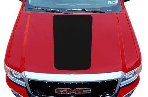 Gmc Sierra (2014-2017) Custom Vinyl Hood Sticker Decal Wrap Kit - Blackout