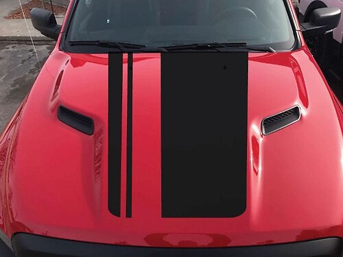 2015-2017 Dodge Ram Rebel Black Out Hood Truck Vinyl Sticker Decal Graphic Options Color