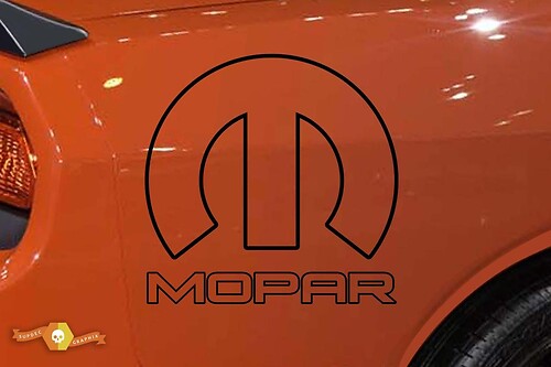 Mopar Sticker Decal Challenger Logo Side Flare Car Truck Vinyl Graphic